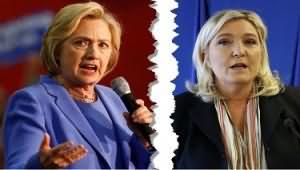 Marine Le Pen: Hillary Clinton Savaş Demektir