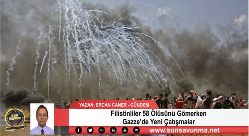 Filistinliler 58 Ölüsünü Gömerken Gazze’de Yeni Çatışmalar