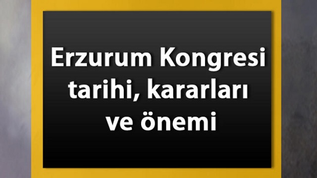 Erzurum Kongresi’nin 101. yıl dönümü!