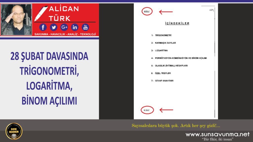 28 ŞUBAT DAVASINDA TRİGONOMETRİ, LOGARİTMA, BİNOM AÇILIMI