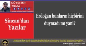 Erdoğan bunların hiçbirini duymadı mı yani?