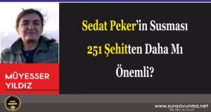 Sedat Peker’in Susması 251 Şehitten Daha Mı Önemli?