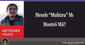 Mesele “Muhtıra” Mı Montrö Mü?