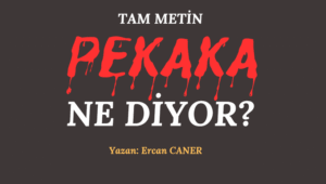 PEKAKA NE DİYOR?
